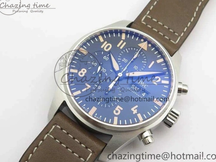 MIROTIME 0301 Pilot Chrono 20th ZF 1:1 Best Edition Black Dial On Brown Leather Strap A ZeroBulk 7236